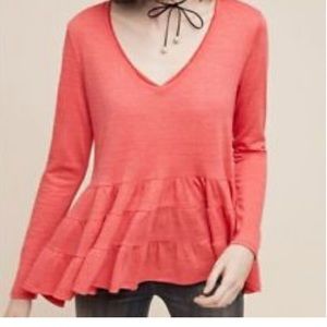 Deletta by Anthropology Peplum Top